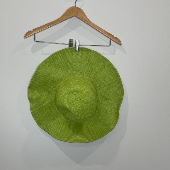 Ole America Green 100% Natural Fiber Large Beach Sun Hat - Picture 3 of 4